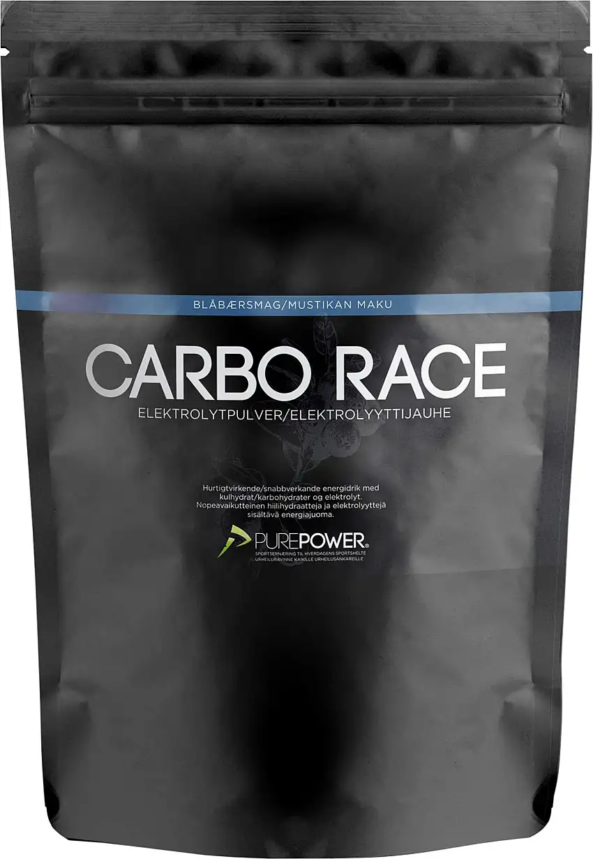 Sportdryck PurePower Carbo Race Electrolyte 50 g blåbär 12-pack
