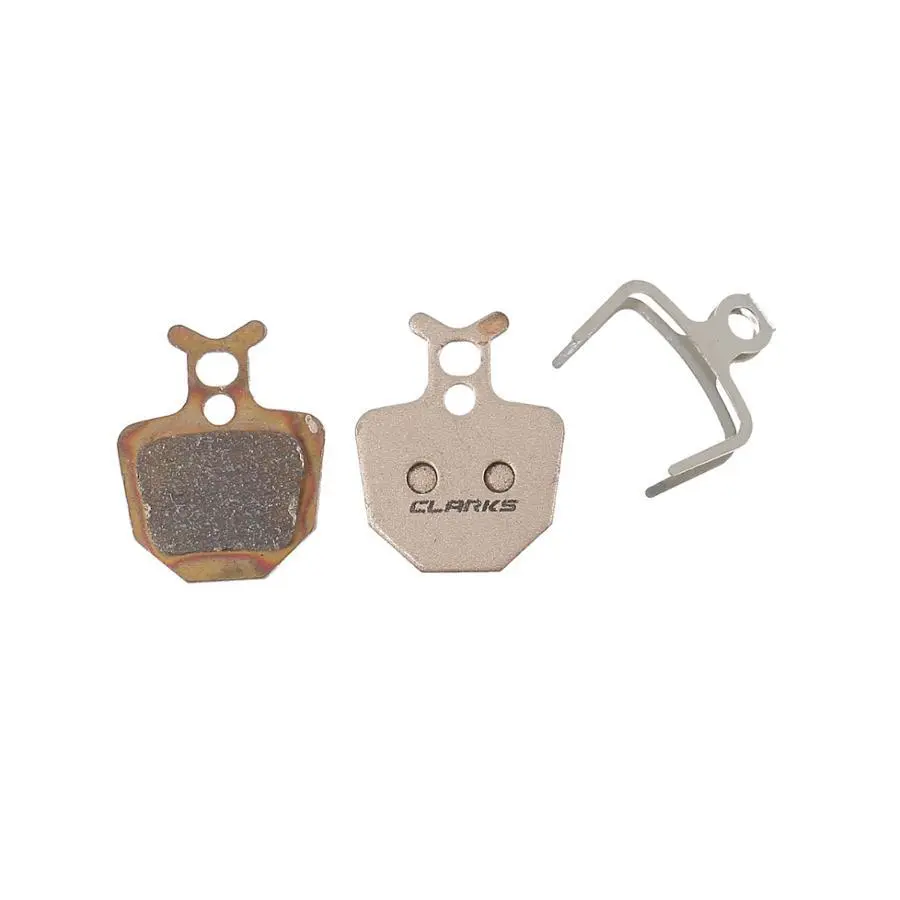 Ett par bromsbelägg Clarks Cycle Systems Sintered Formula Oro