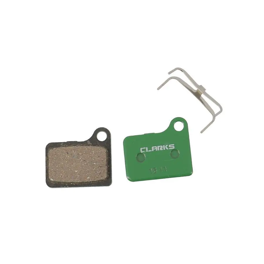 Ett par organiska bromsbelägg Clarks Cycle Systems Shimano M555