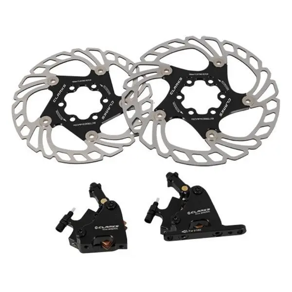 Fram- och bakbromsar med hydrauliska skivor och adapter Clarks Cycle Systems CHM-05