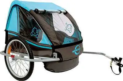 Cykelvagn Cavo för 2 barn blå