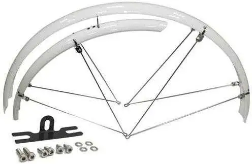 Skärmset Cavo med stag 622/45 mm vit