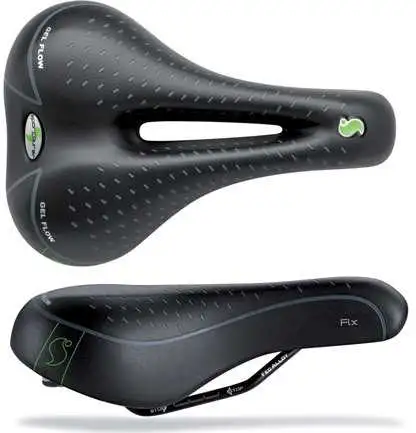 Sadel Sportourer Flx Gel Flow dam svart 172 mm