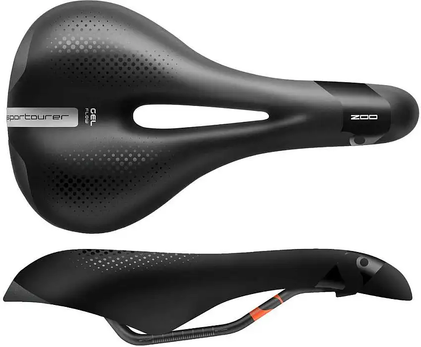 Sadel Sportourer Zoo Gel Flow Unisex svart 160 mm