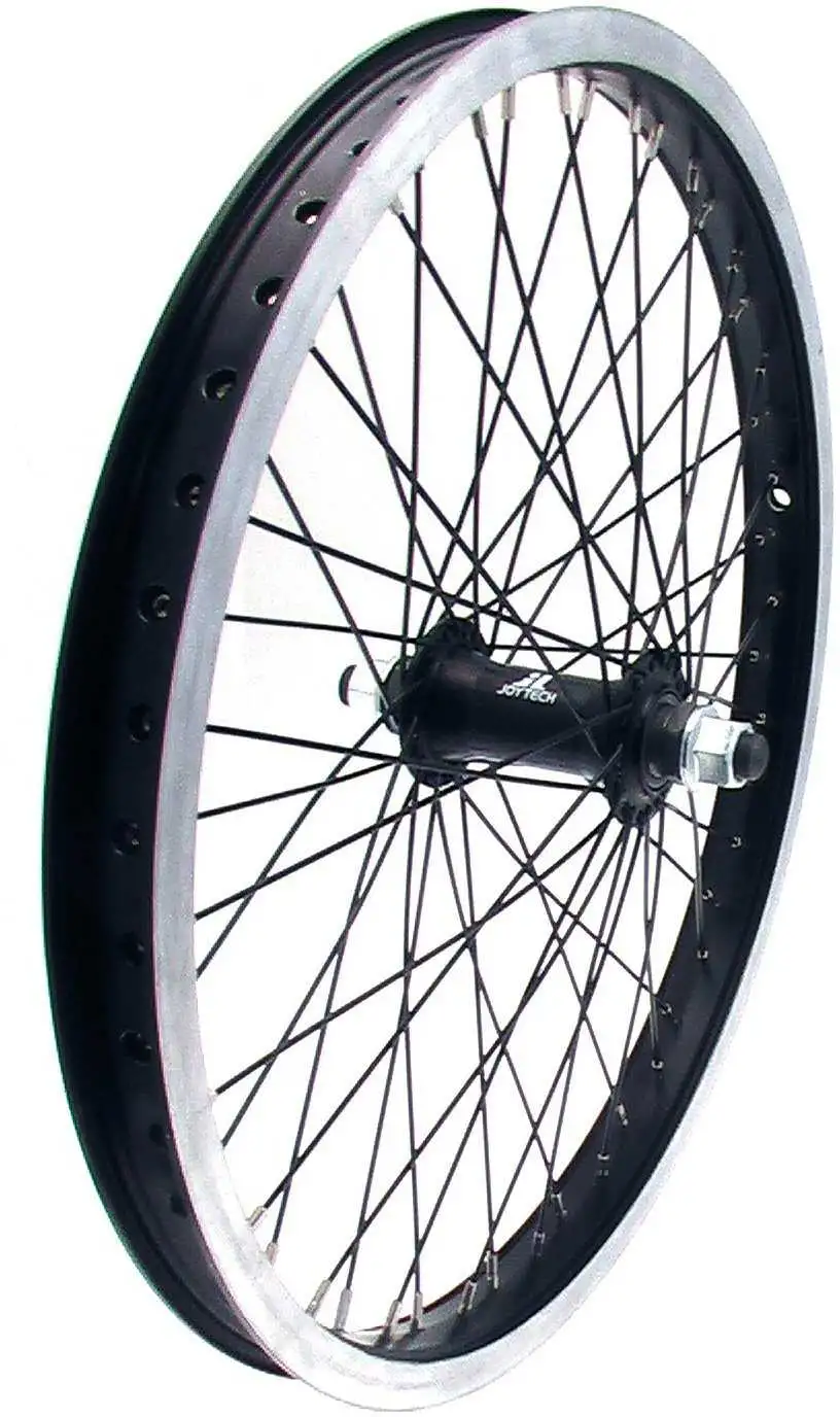Framhjul BMX 406 mm 20" 14 mm axel 48 ekrar svart
