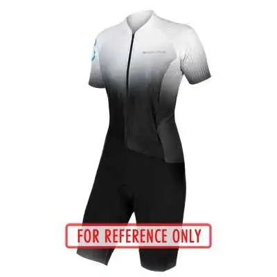 Triathlondräkt Endura QDC S/S dam svart/vit