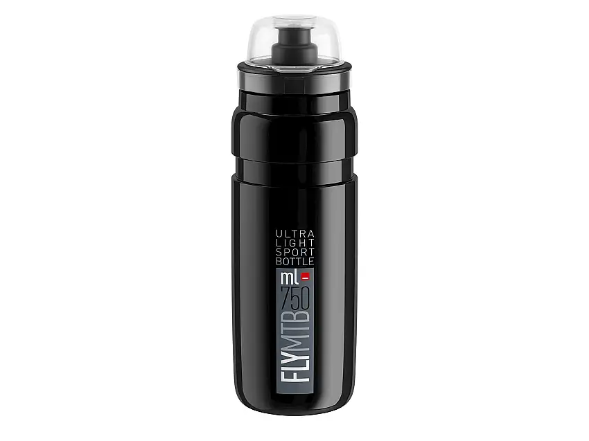 Flaska Elite FLY MTB Svart/Grå 750ml