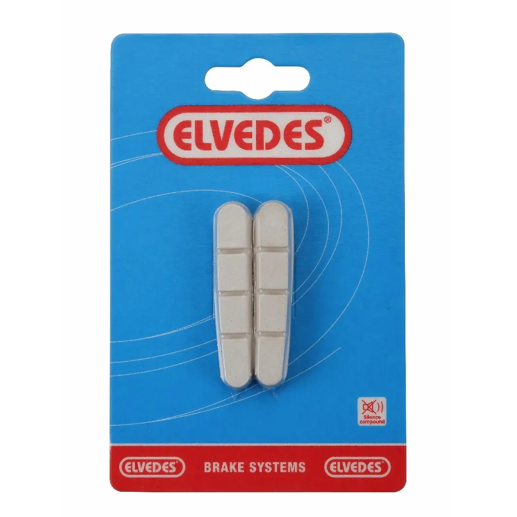 Ett par ersättningsbromsbelägg för landsväg Elvedes Shimano