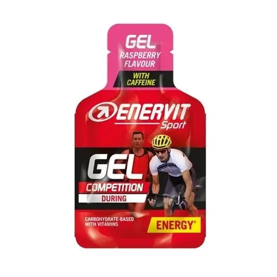 Energigel Enervit Sport Gel med Koffein Raspberry 25ml