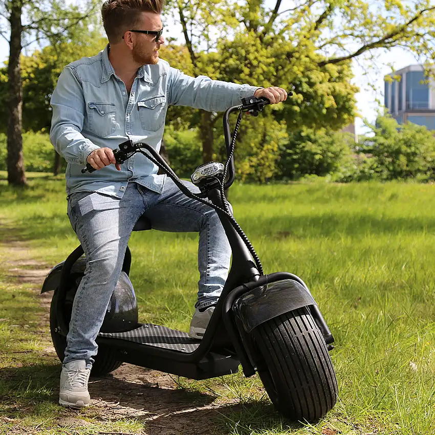 Harleyscooter X-Pro Fatboy mörkgrå