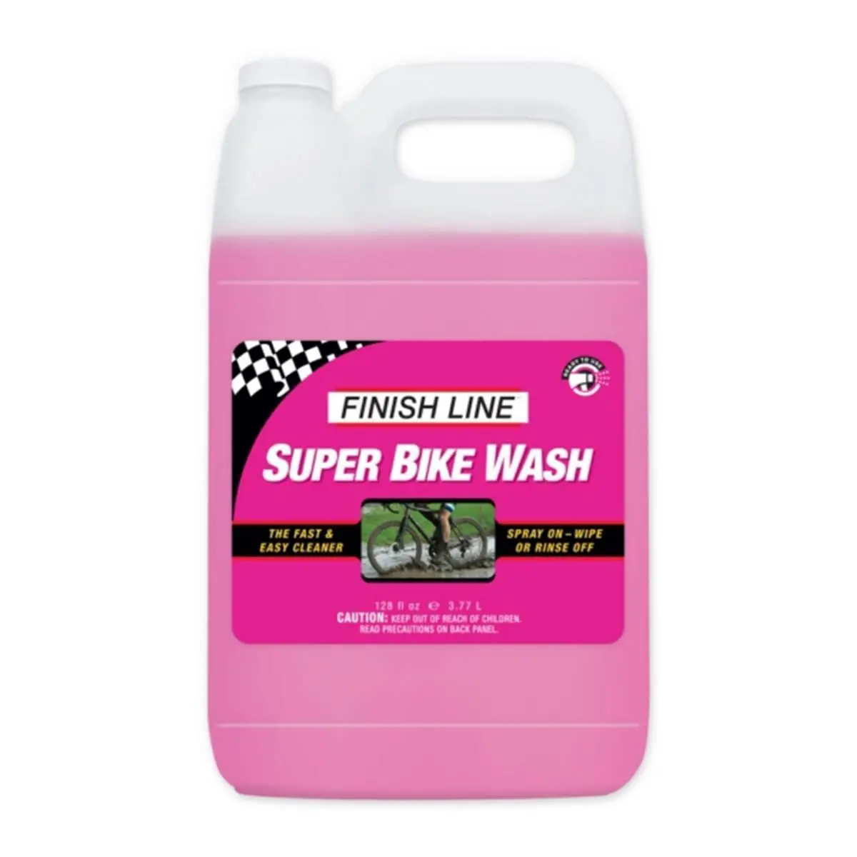 Koncentrerat rengöringsmedel levereras i förpackningar om 1 Finish Line Super Bike (128oz)
