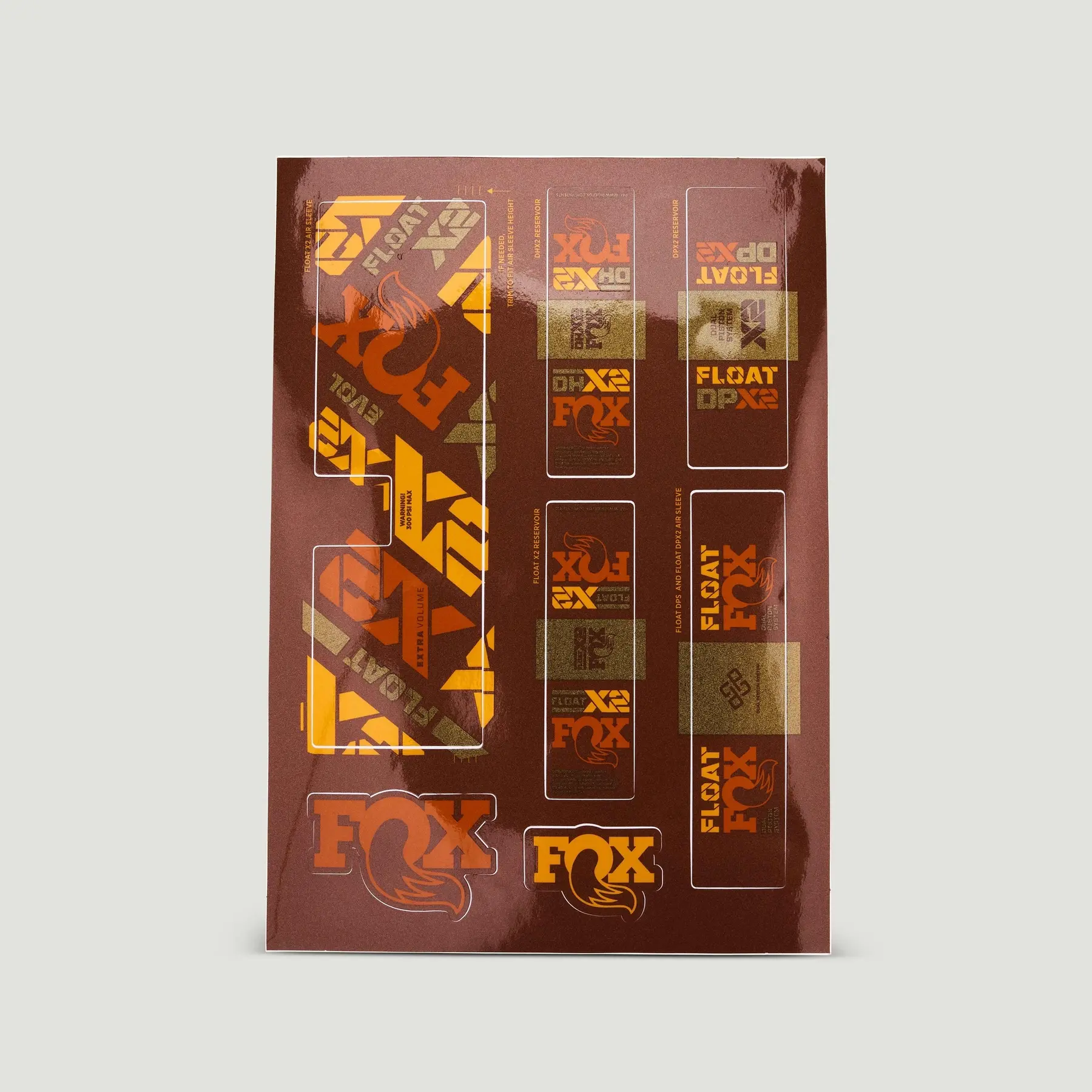 Root Beer Float klistermärken, Shock klistermärkessats Fox FOX Decal 2021 AM, 36, Factory