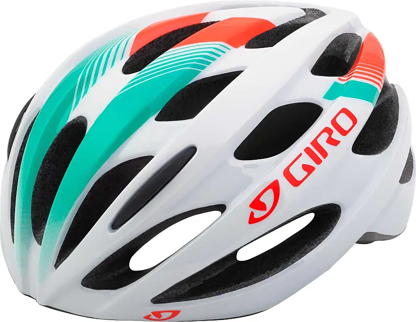 Cykelhjälm Giro Trinity vit/turkos/vermillion
