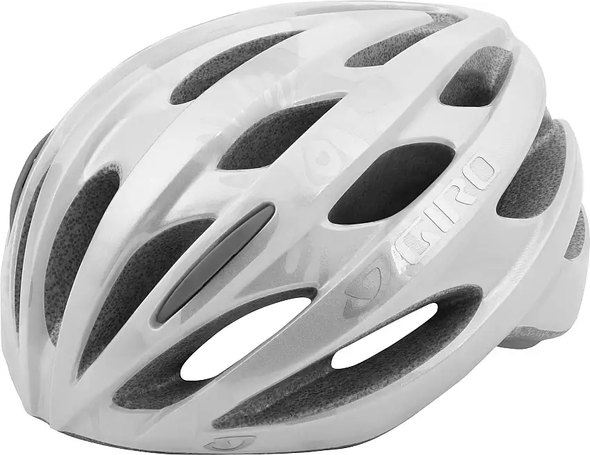 Cykelhjälm Giro Trinity vit/silver Blommor