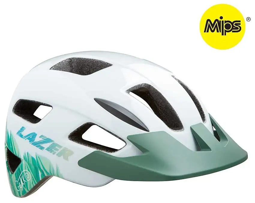 Cykelhjälm Lazer Gekko MIPS vit/grön