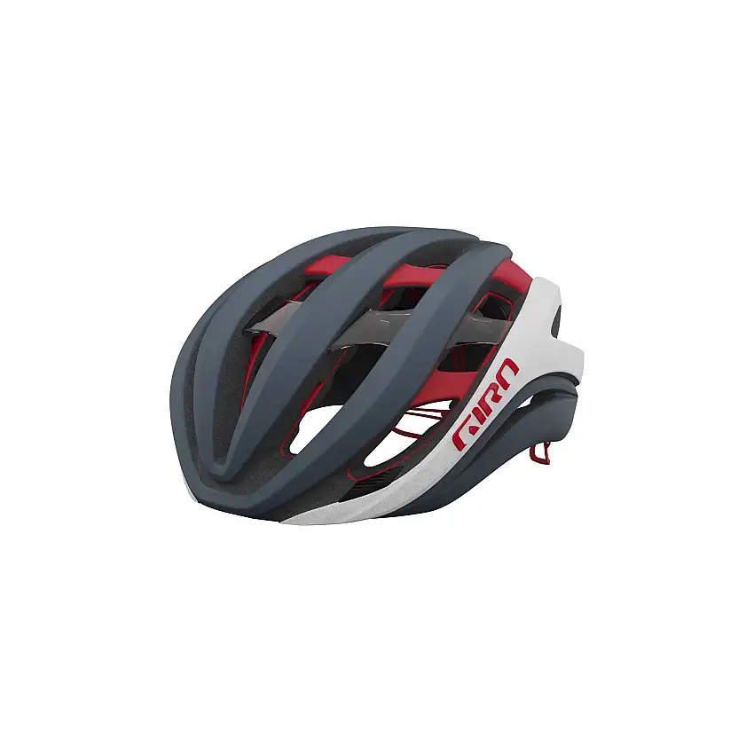 Cykelhjälm Giro Aether Spherical Mips grå/vit/röd