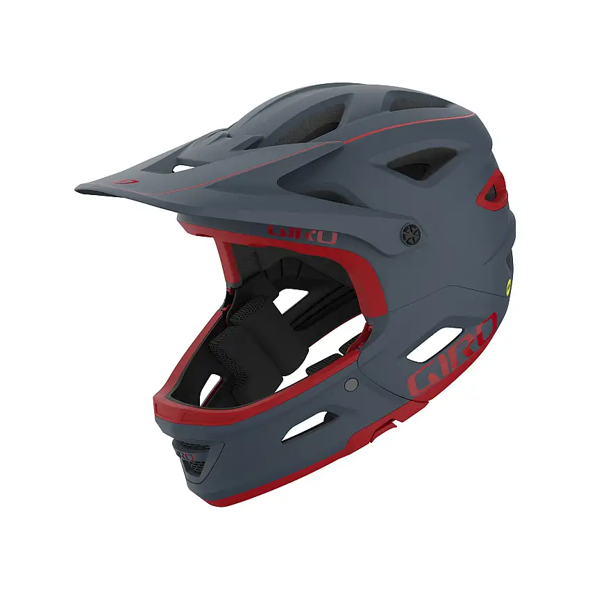 Cykelhjälm Giro Switchblade Mips grå/röd