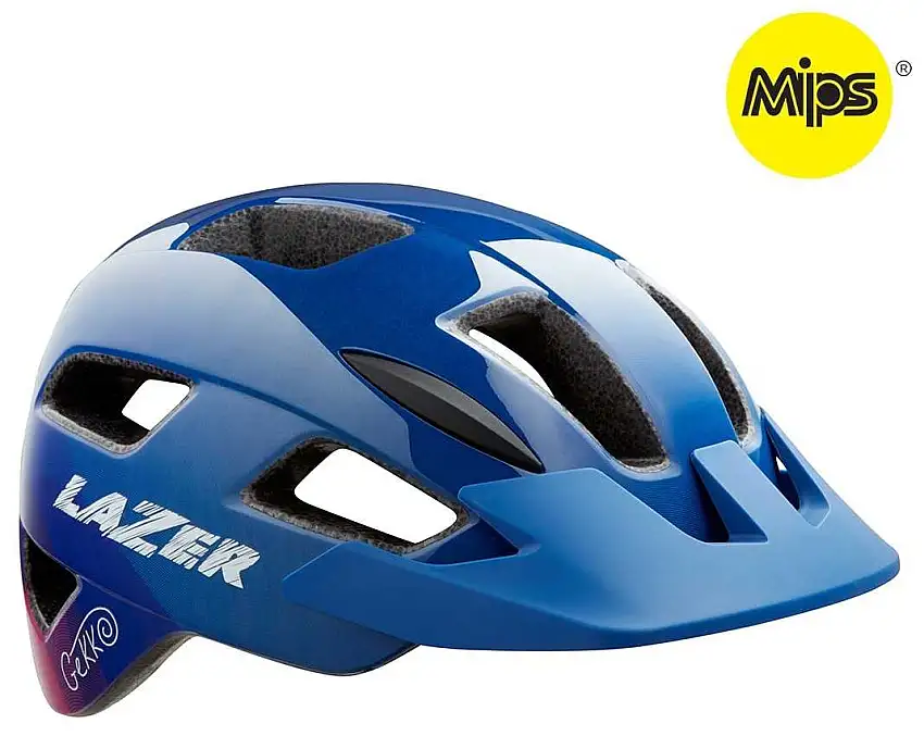 Cykelhjälm Lazer Gekko MIPS grönt spänne blå/rosa