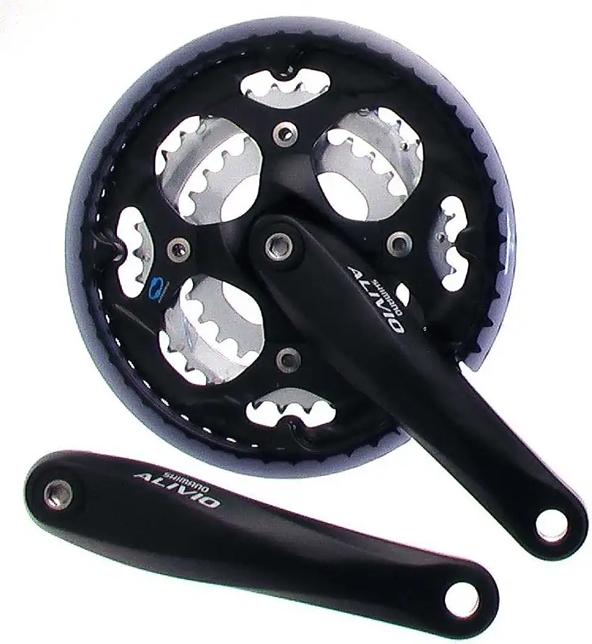 Vevparti Shimano Alivio 6-8 delat 170 mm Fyrkant svart 48/38/28T