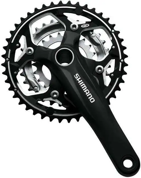 Vevparti Shimano Deore 542 9 delat 175 mm Hollowtec2 svart 44/34/24T