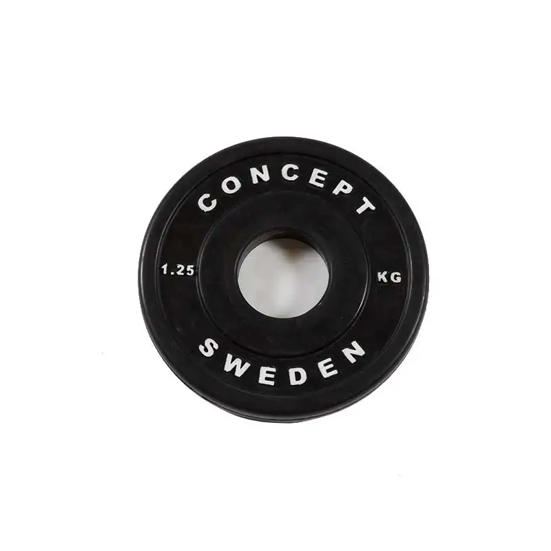 Viktskiva Concept Int.Gummivikt Svart 1,25 Kg