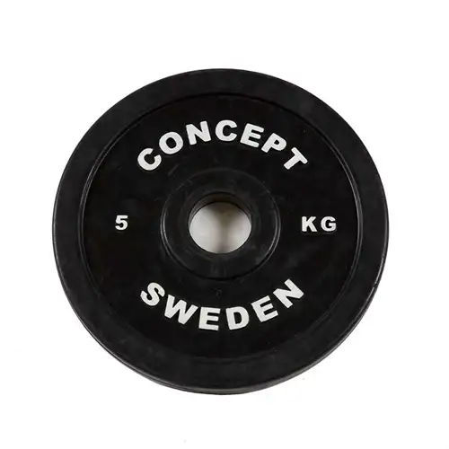 Viktskiva Concept Int. Gummivikt Svart 5 Kg