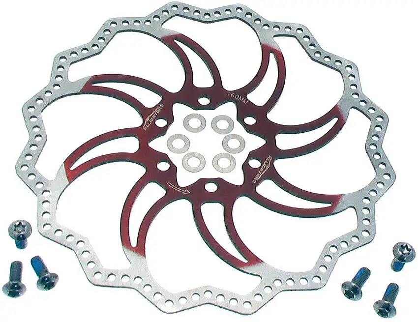 Bromsskiva cykel Alligator (6"/160 mm 6 bult) röd
