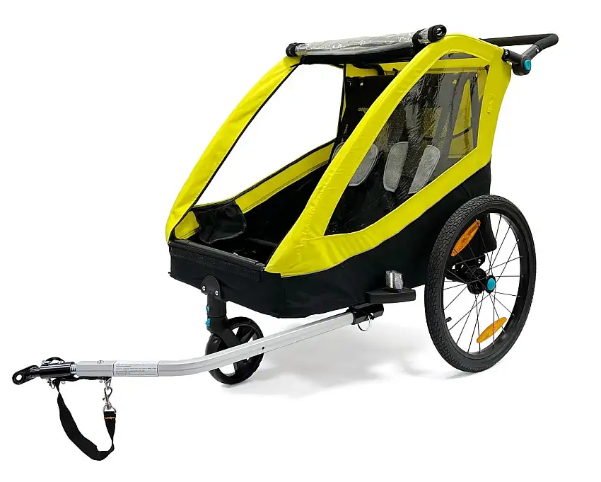 Cykelvagn Kronan Duo Med Strollerhjul Gul