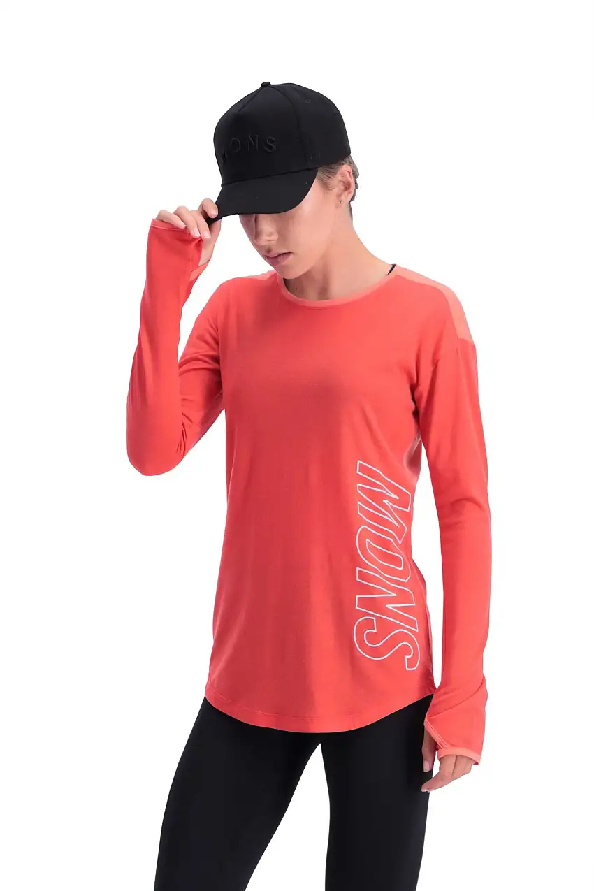 Tröja Mons Royal Wool MTN X LS dam röd