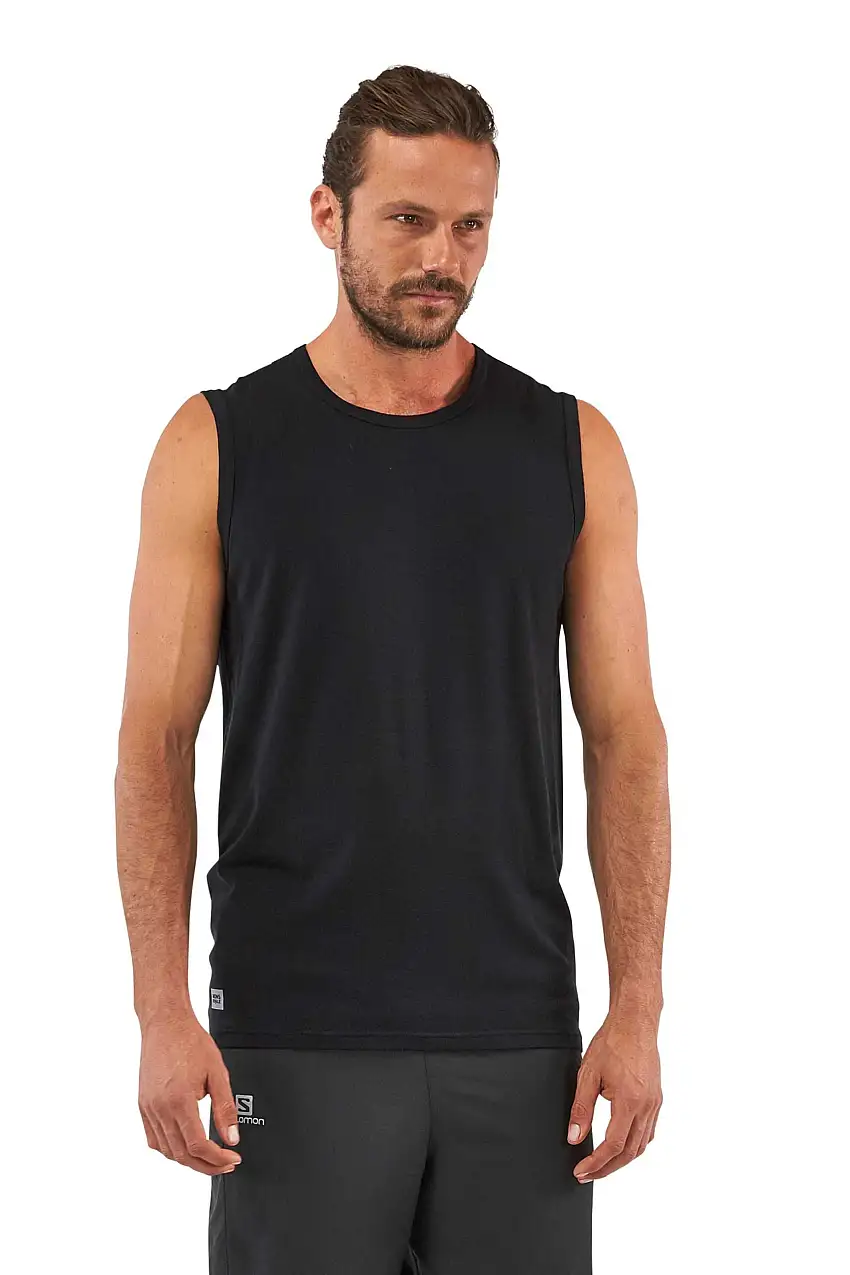 Linne Mons Royal Wool Temple Tech Tank svart