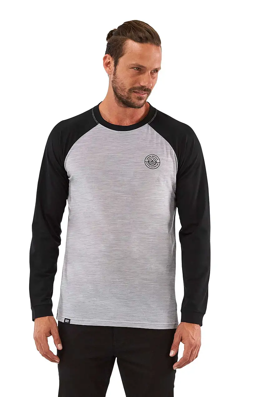 Tröja Mons Royal Wool Icon Raglan LS svart/grå