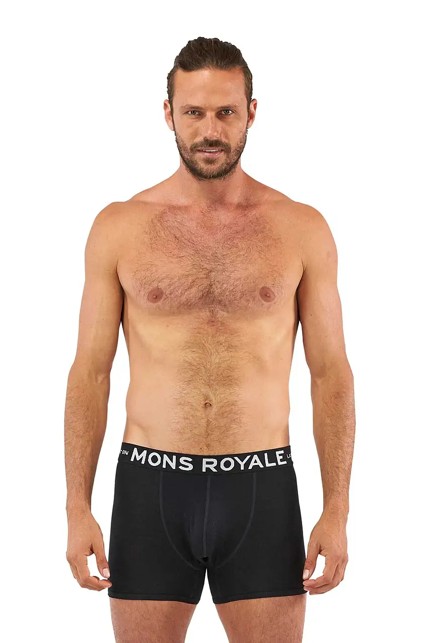 Kalsonger Mons Royal Wool Hold 'em Shorty svart