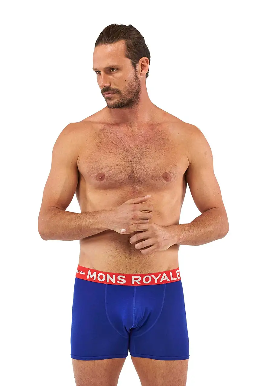Kalsonger Mons Royal Wool Hold 'em Shorty blå