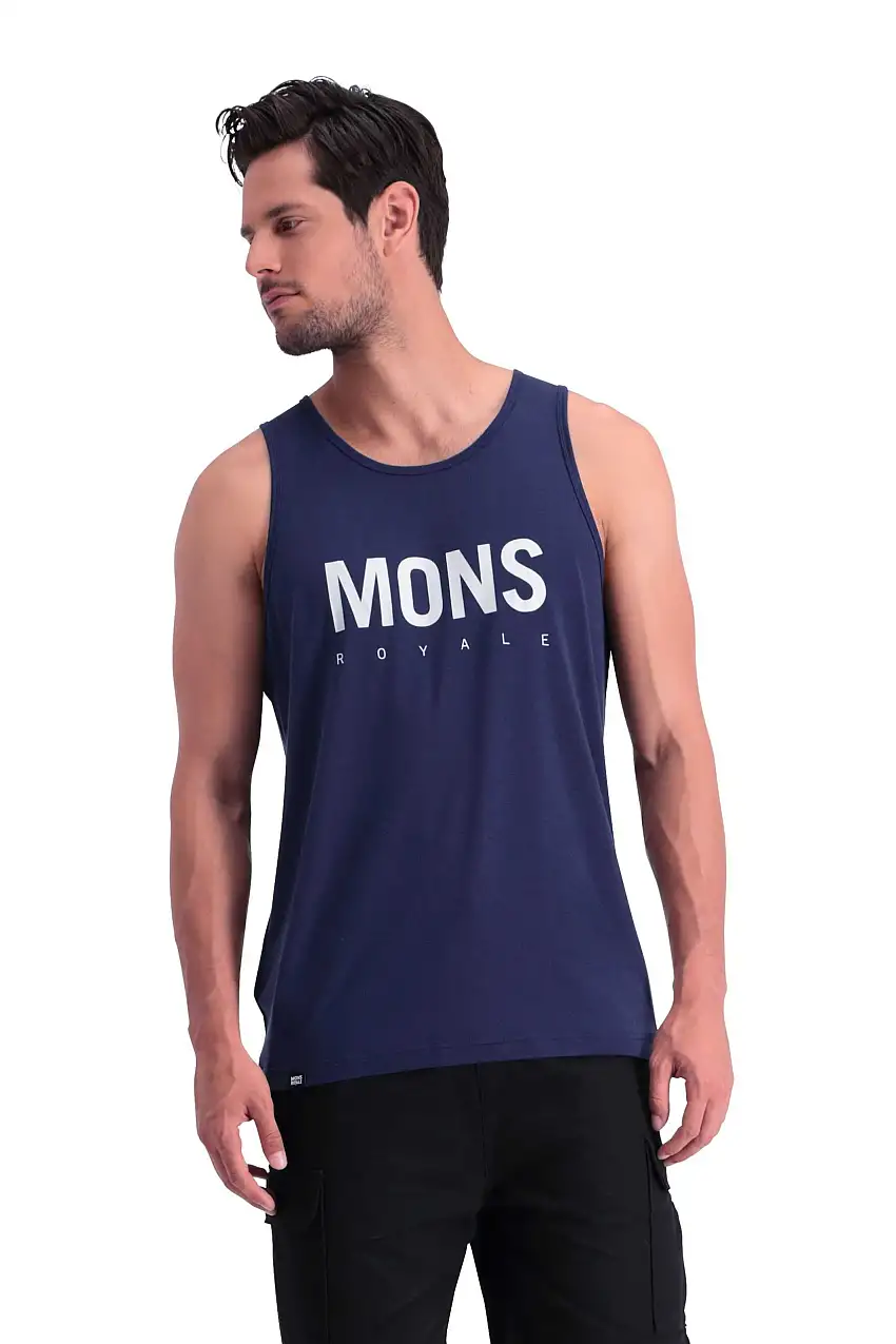 Linne Mons Royal Wool Icon Singlet blå