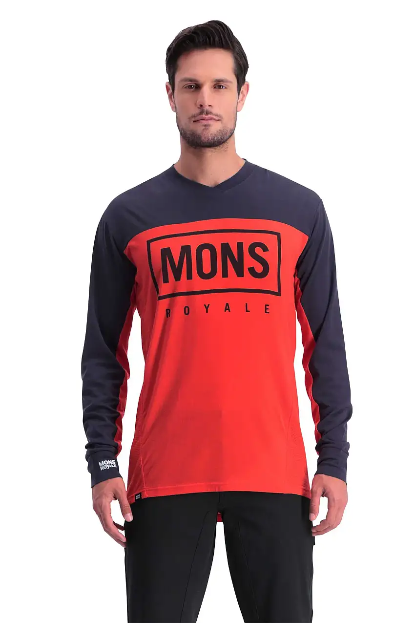 Tröja Mons Royal Wool Redwood Enduro VLS röd/grå