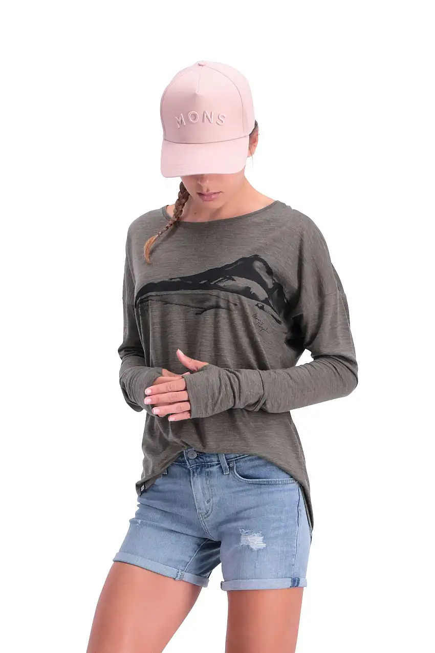 Tröja Mons Royal Wool Estelle Relaxed LS dam grön