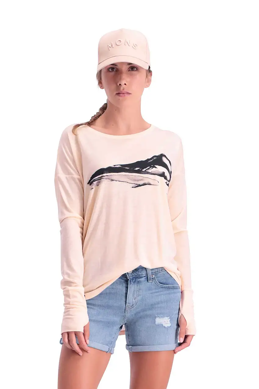 Tröja Mons Royal Wool Estelle Relaxed LS dam ljusrosa