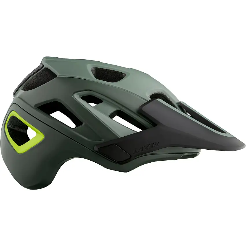 Cykelhjälm Lazer Jackal MIPS Matt Mörkgrön/Gul