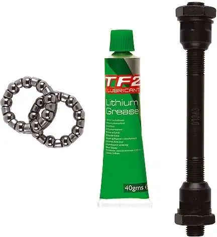 Framaxel Cykel 108 mm för Snabbkoppling sats med lager diam. 9 mm