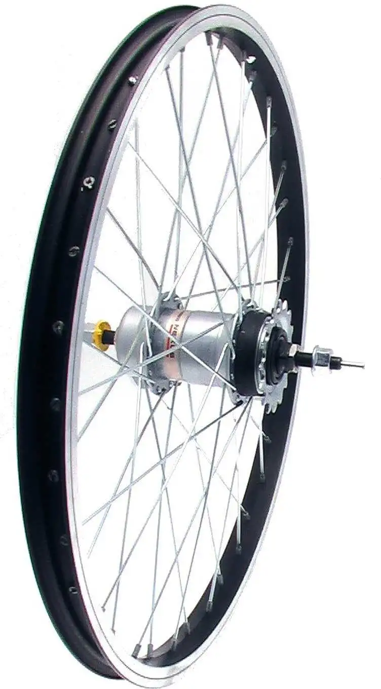 Bakhjul 406 mm 20" Nexus 3 växlar svart
