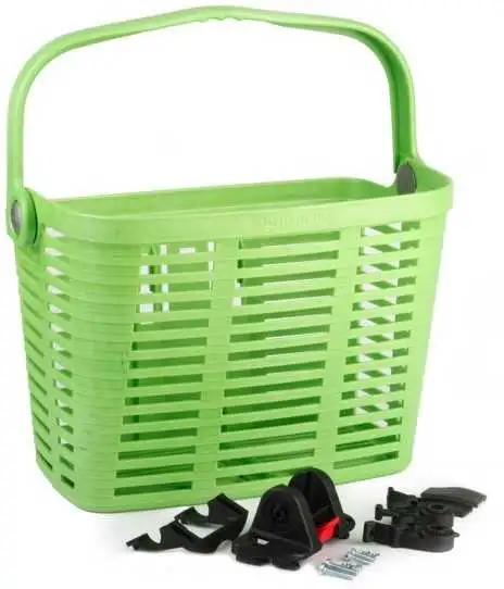 Cykelkorg fram Snabbfäste I Styre Limegrön Max 5 kg