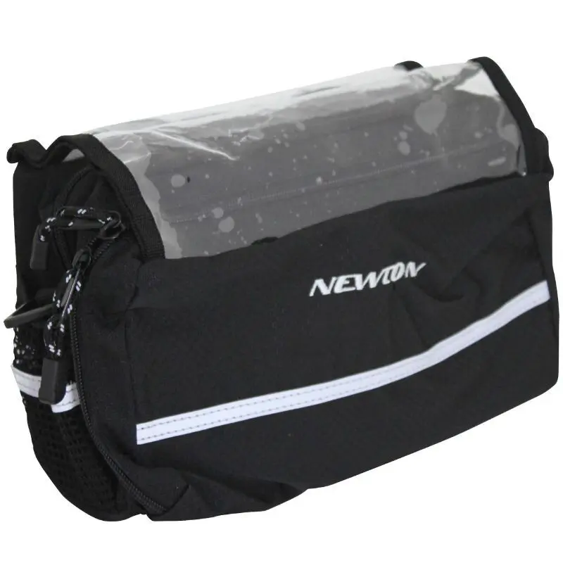 Cykelstyrväska med clip 25.8-31.8 med kortläsare och reflexband Newton N1 24,5 x 17 x 14 cm