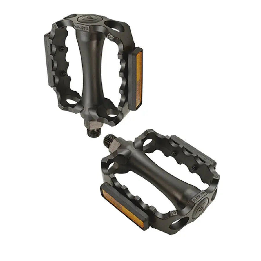 Pedaler i aluminium i ett stycke med justerbart fotstöd Optimiz 9/16