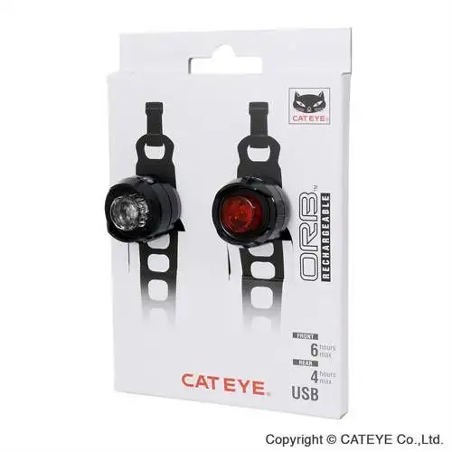 Fram- och baklampa Cateye Orb Laddningsbar Kit