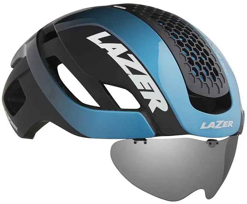 Cykelhjälm Lazer Bullet 2.0 +lens +led blå/svart