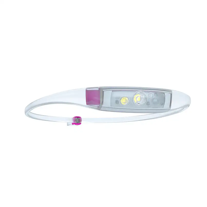 Pannlampa Knog Quokka vit/lila 100