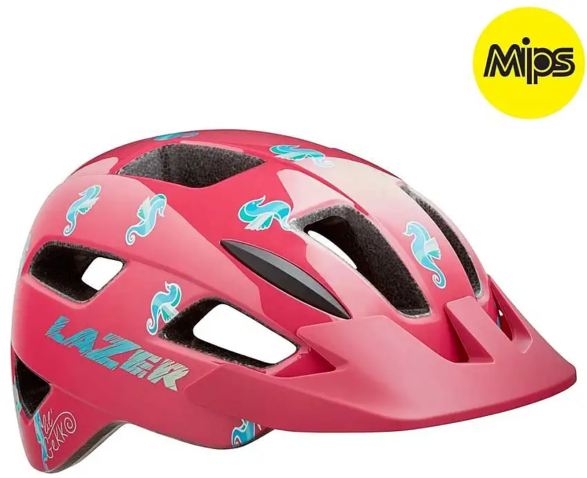 Cykelhjälm Lazer Lil Gekko Sea Pony MIPS grönt spänne