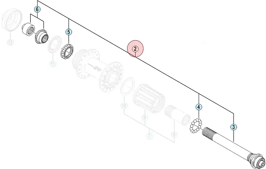Axelset Shimano XT FH-M775