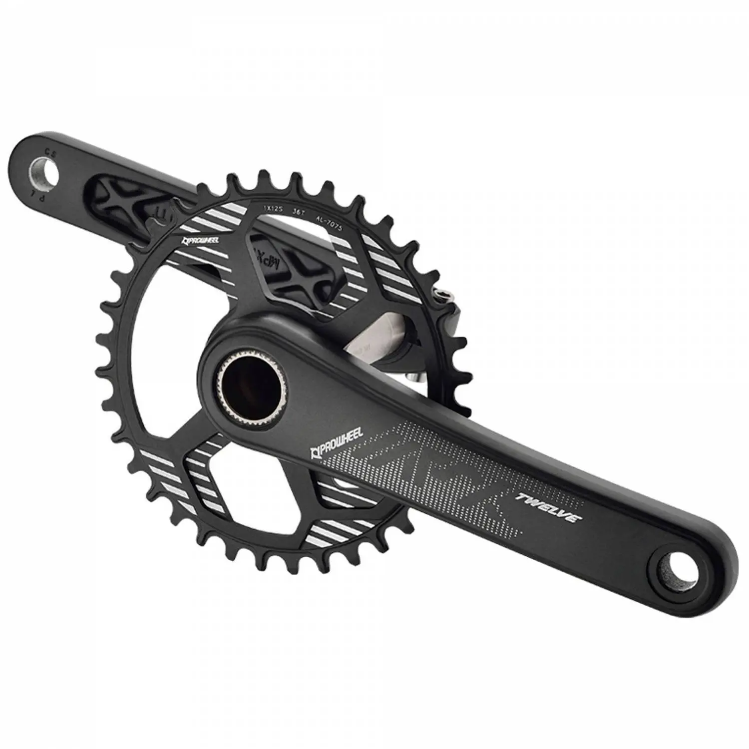 Aluminium vevaxel med genomgående axel Prowheel MPX12-TT