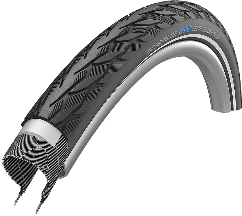 Cykeldäck Schwalbe Delta Cruiser Plus SBC PunctureGuard 50-559 (26x2.00") Svart